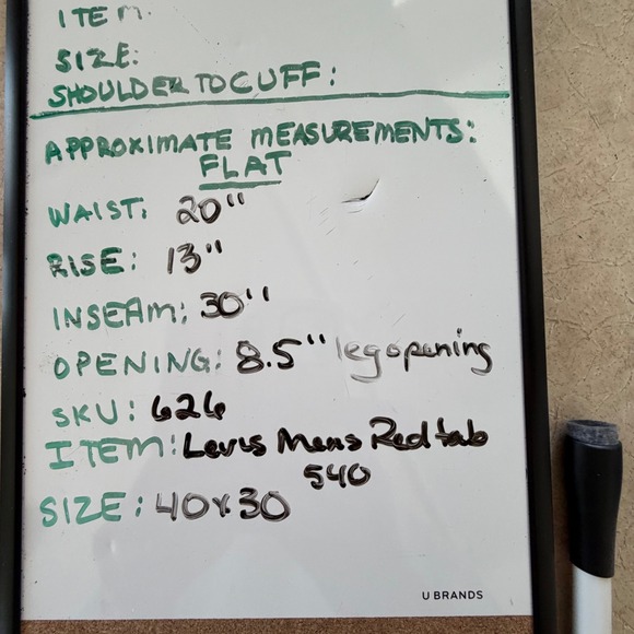 Vintage Levis 540 Mens Relaxed Fit Blue Jeans 40x30 Red Tab 100% Cotton USA 90s - Picture 12 of 12